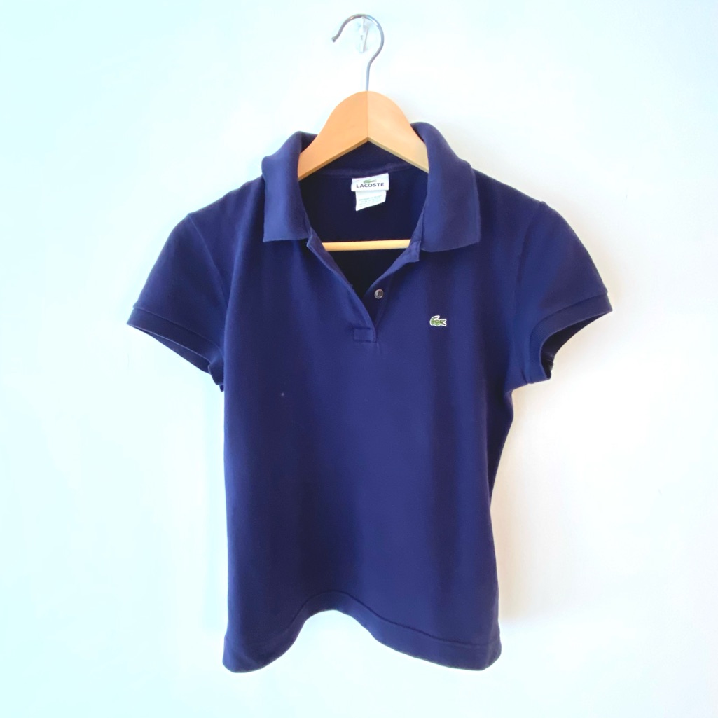 Lacoste Paris Navy Pique Polo Shirt